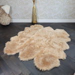 6' x 6' Animal Shape Artificial Wool Faux Fur Rug