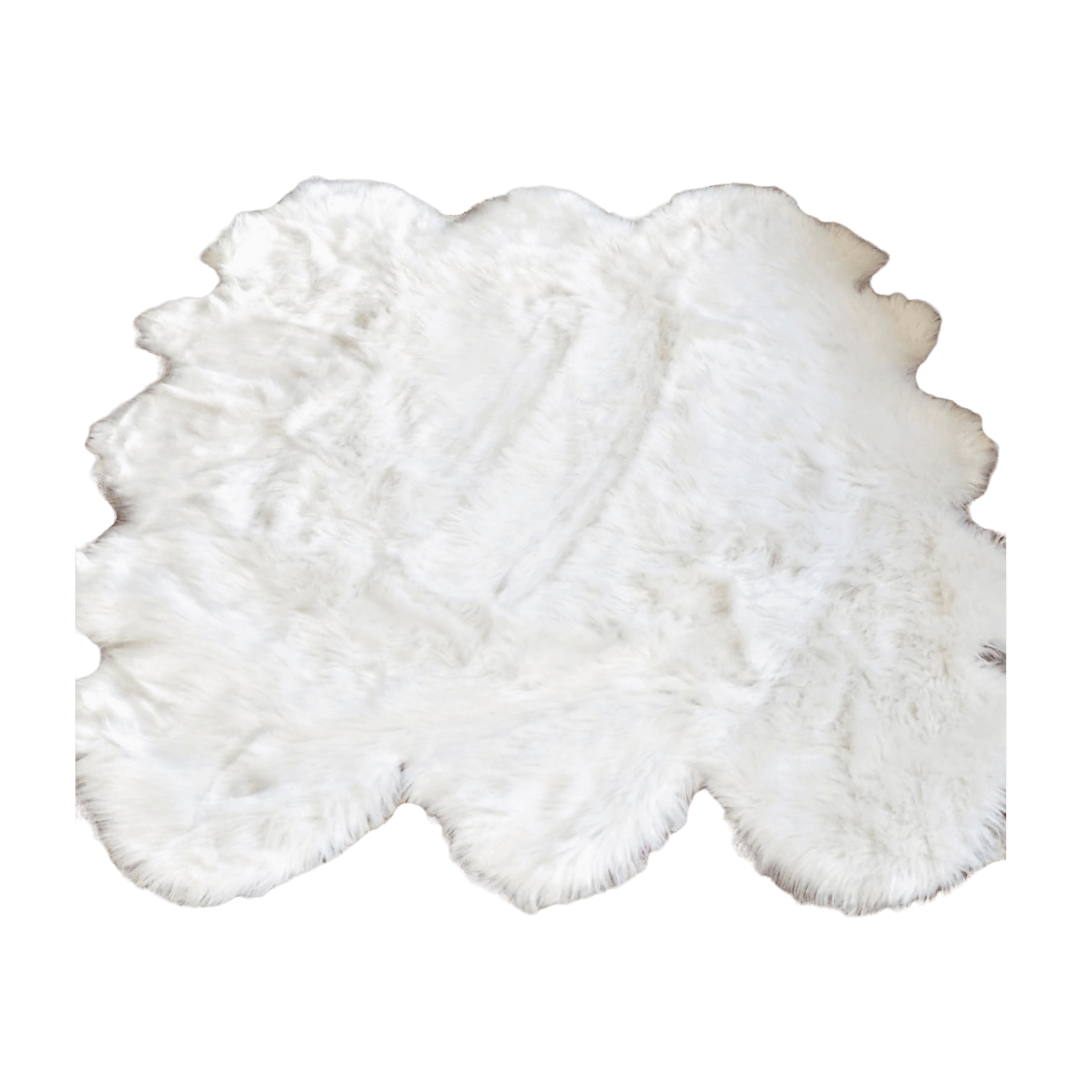 6' x 6' Animal Shape Artificial Wool Faux Fur Rug