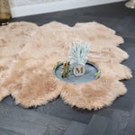 6' x 6' Animal Shape Artificial Wool Faux Fur Rug