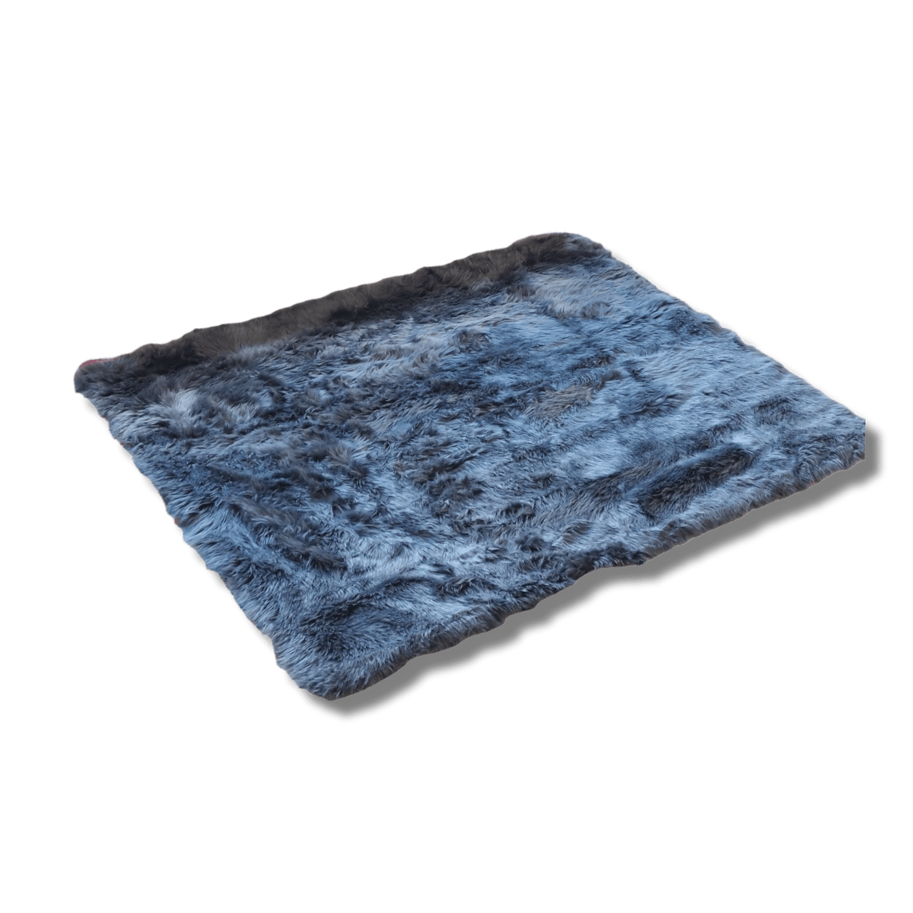 6' x 6' Artificial Wool Fur Rug Charcoal 6' x 6'