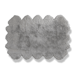 6' x 9' Artificial Wool Faux Fur Rug - Gray