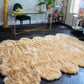 6' x 9' Artificial Wool Faux Fur Rug - Gray - MAIA HOMES