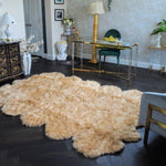 6' x 9' Artificial Wool Faux Fur Rug - Gray