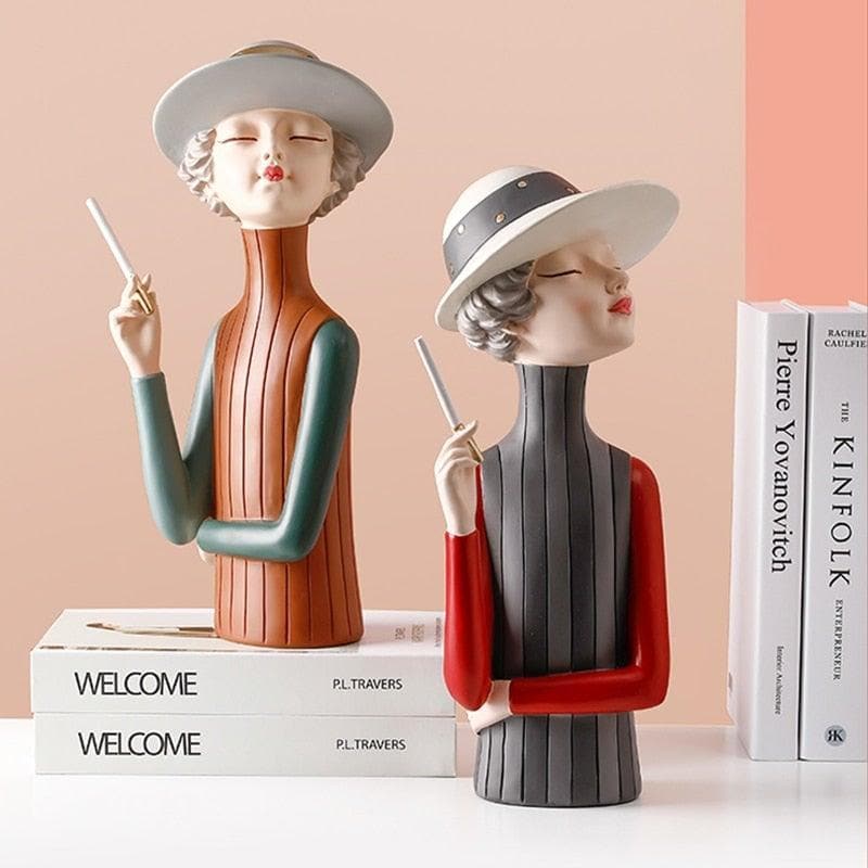 80s Lady Figurine Miniature - MAIA HOMES