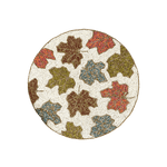 Maple leaf Round Beaded Placemat