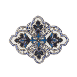 Priscilla Beaded Placemat - Blue/White