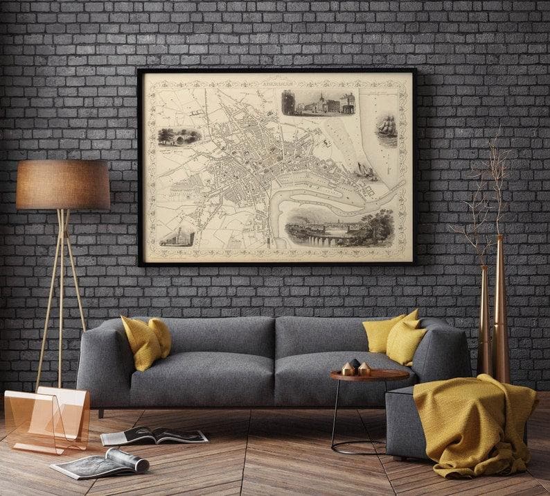 Aberdeen Map Print| Fine Art Prints