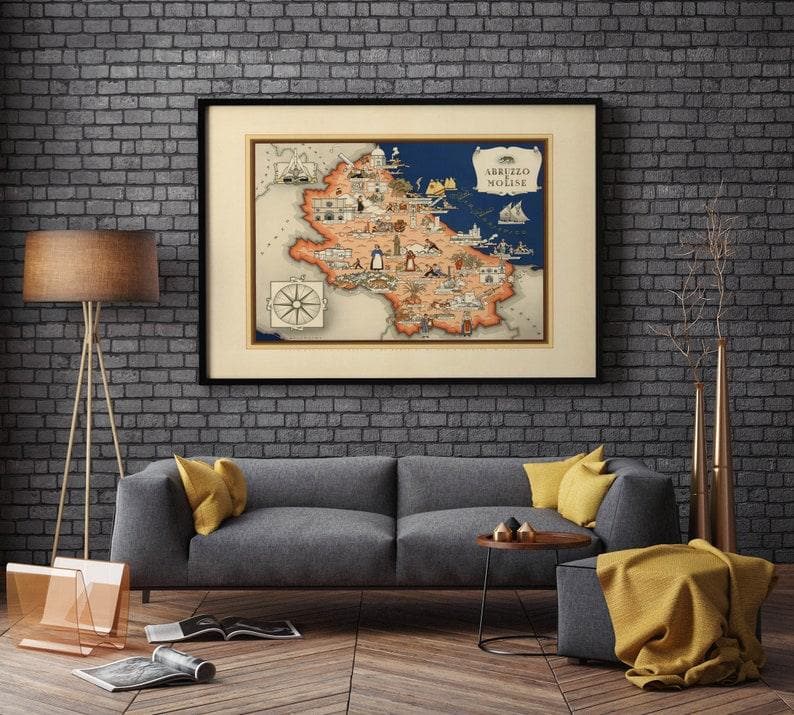 Abruzzo Map Print| Art History