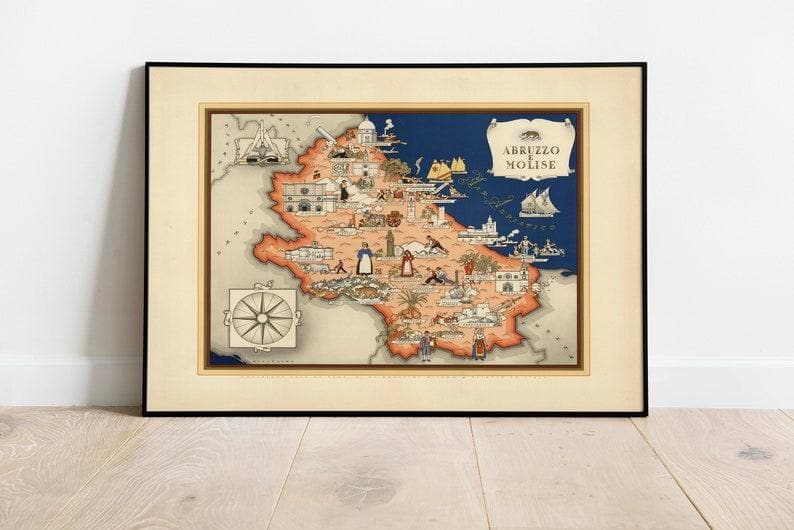 Abruzzo Map Print| Art History