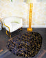 Abstract Gold Gilded Pebble Accent Rug - MAIA HOMES
