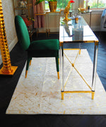 Abstract Gold Gilded Rectangular Accent Area Rug