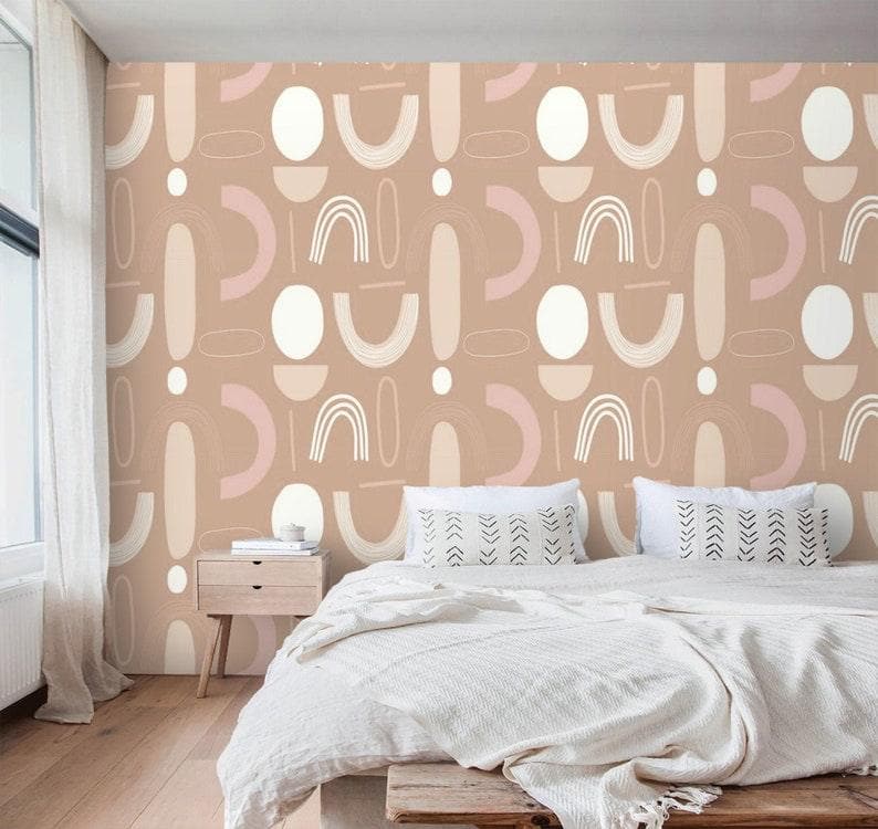 Abstract Minimalist Geometric Wallpaper - MAIA HOMES