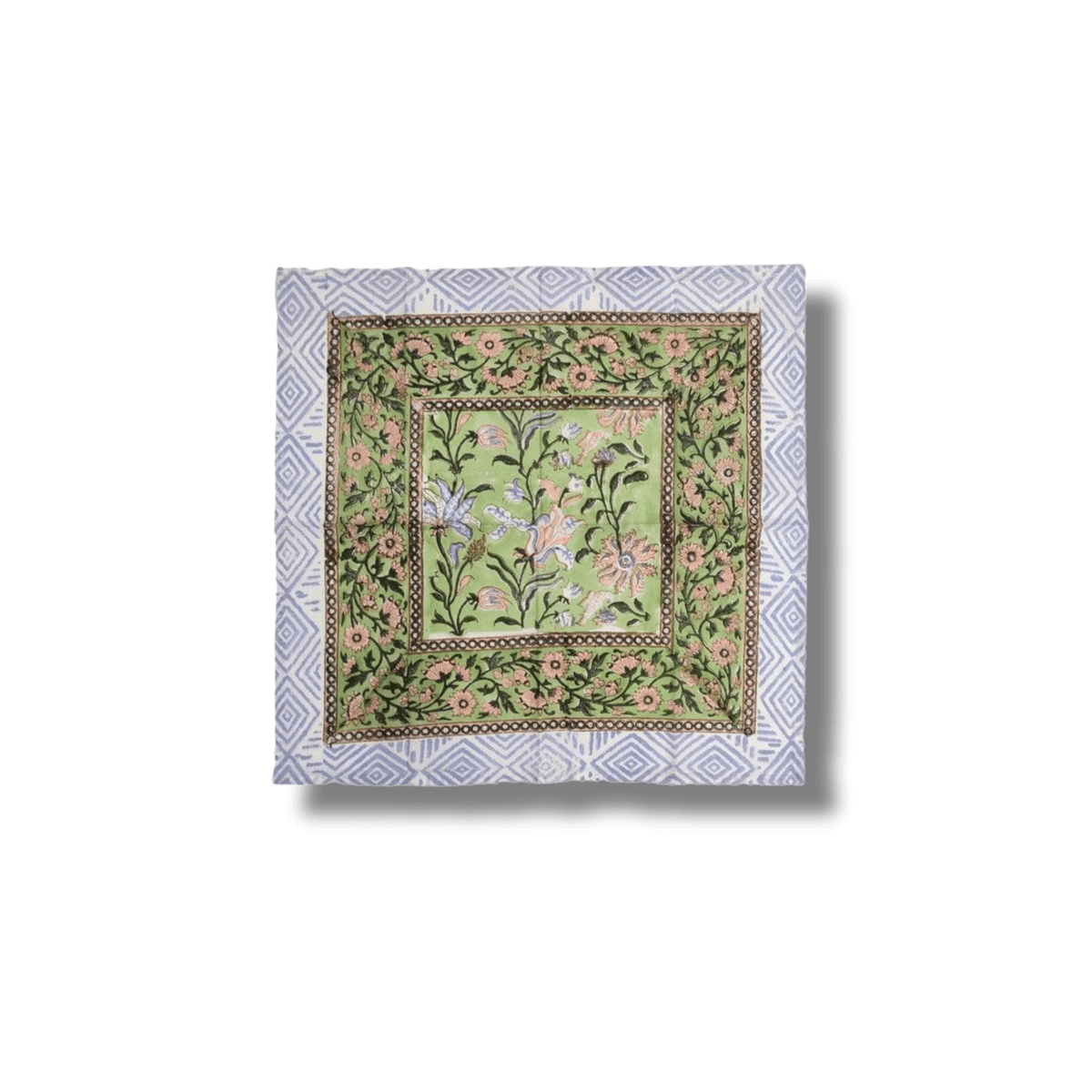 Aditi Green Hand Block Print Cotton Napkins