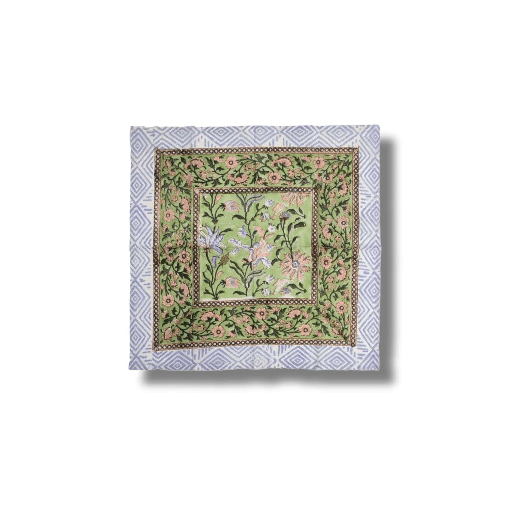 Aditi Green Hand Block Print Cotton Napkins