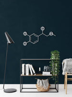 Adrenaline Molecule Metal Wall Art Silver