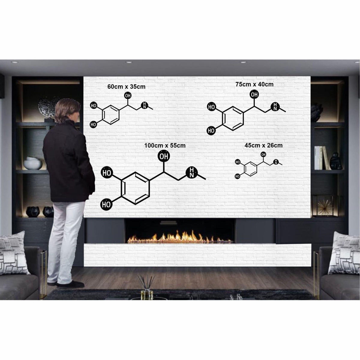 Adrenaline Molecule Metal Wall Art