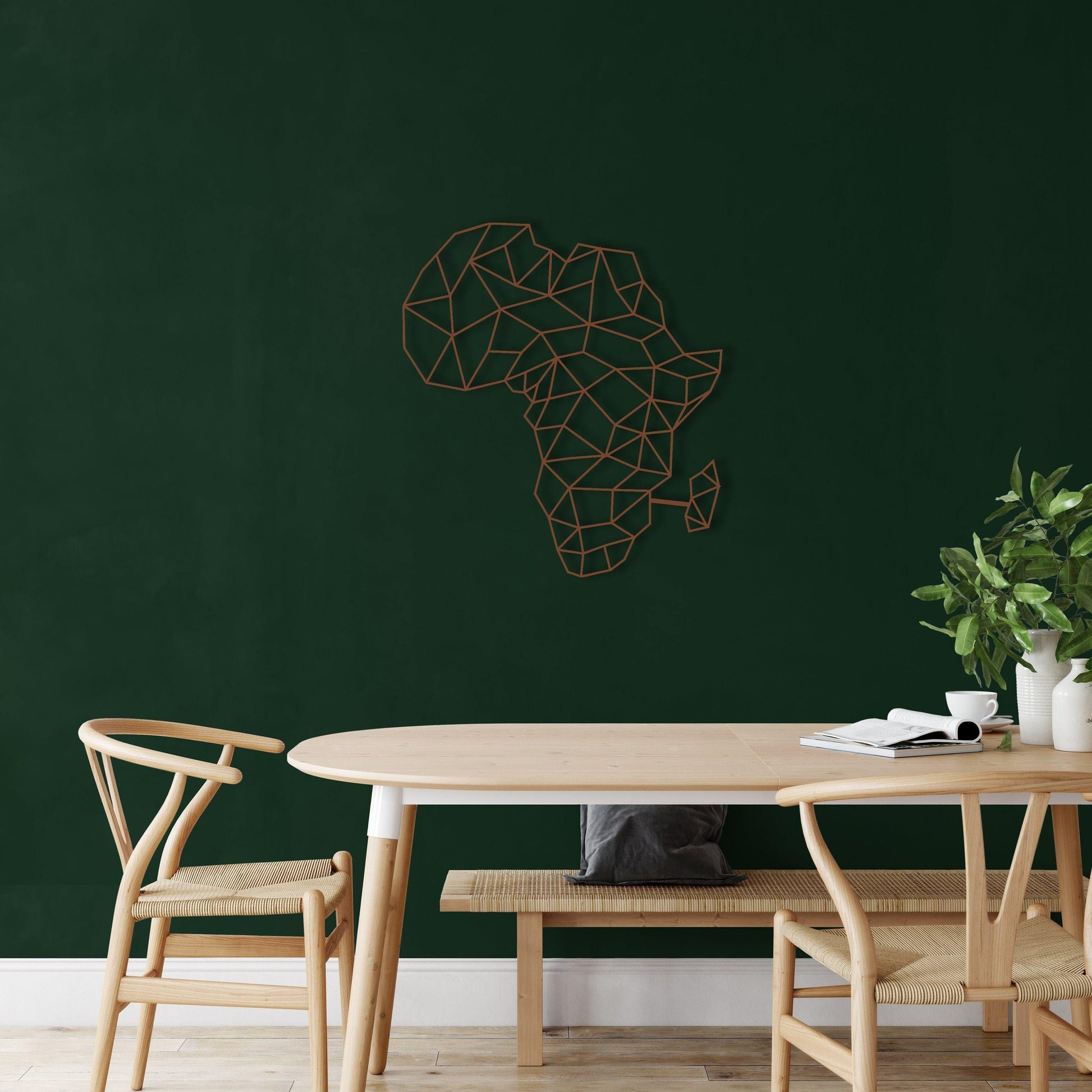 Africa Map Metal Wall Decor - MAIA HOMES