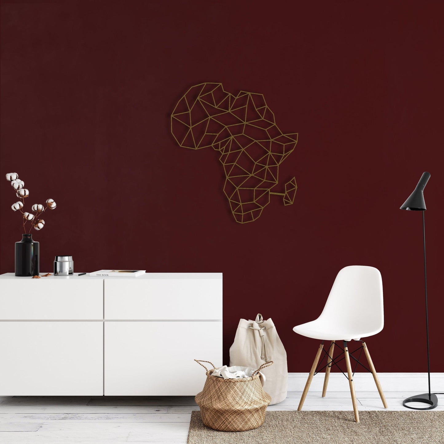 Africa Map Metal Wall Decor - MAIA HOMES