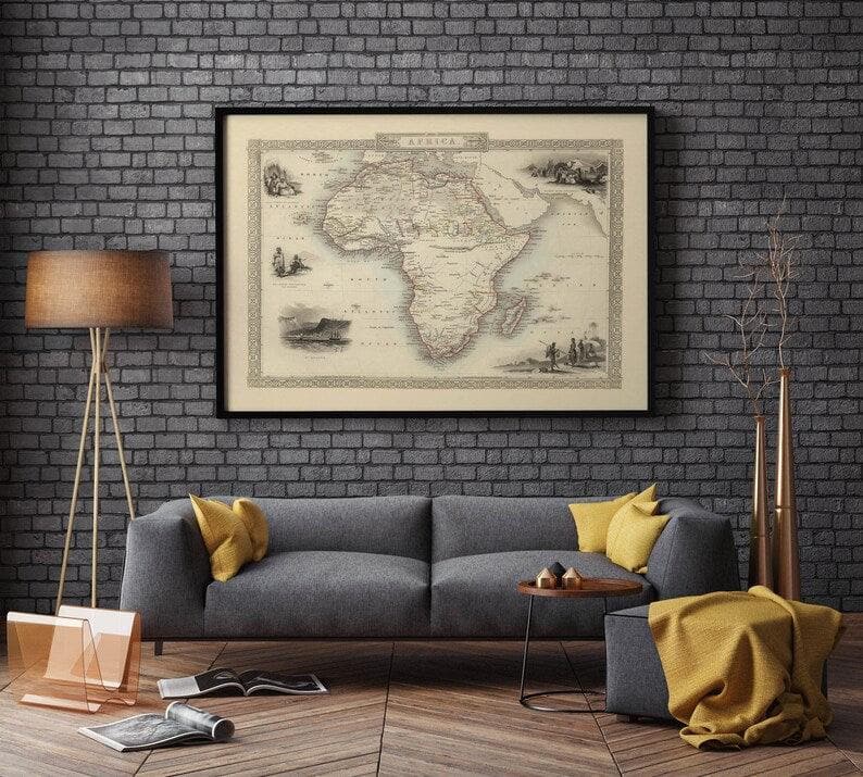 Africa Map Print| Art History