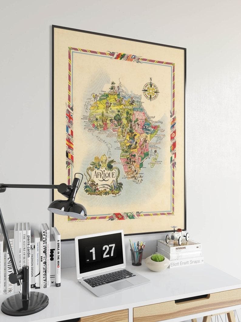 Africa Map Print| Art History