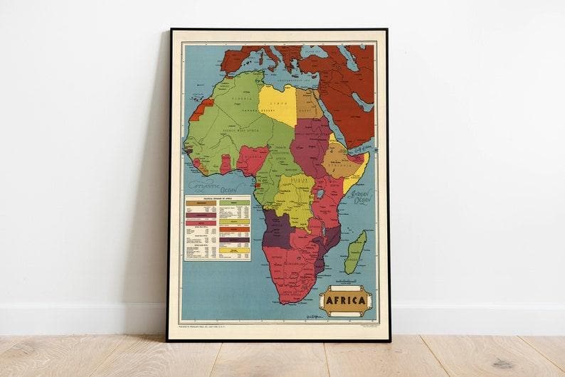 Africa Map Print| Art History