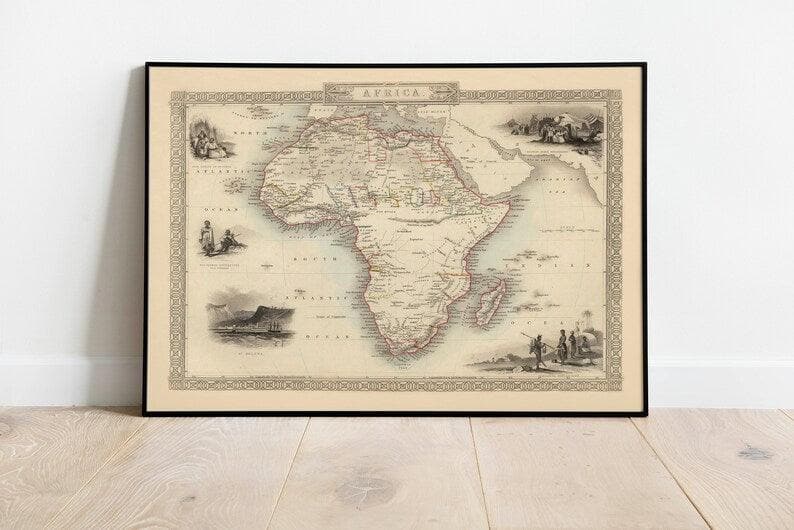 Africa Map Print| Art History