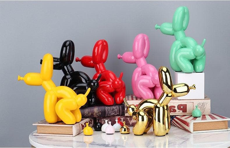 Air Balloon Dog Pooping Figurine