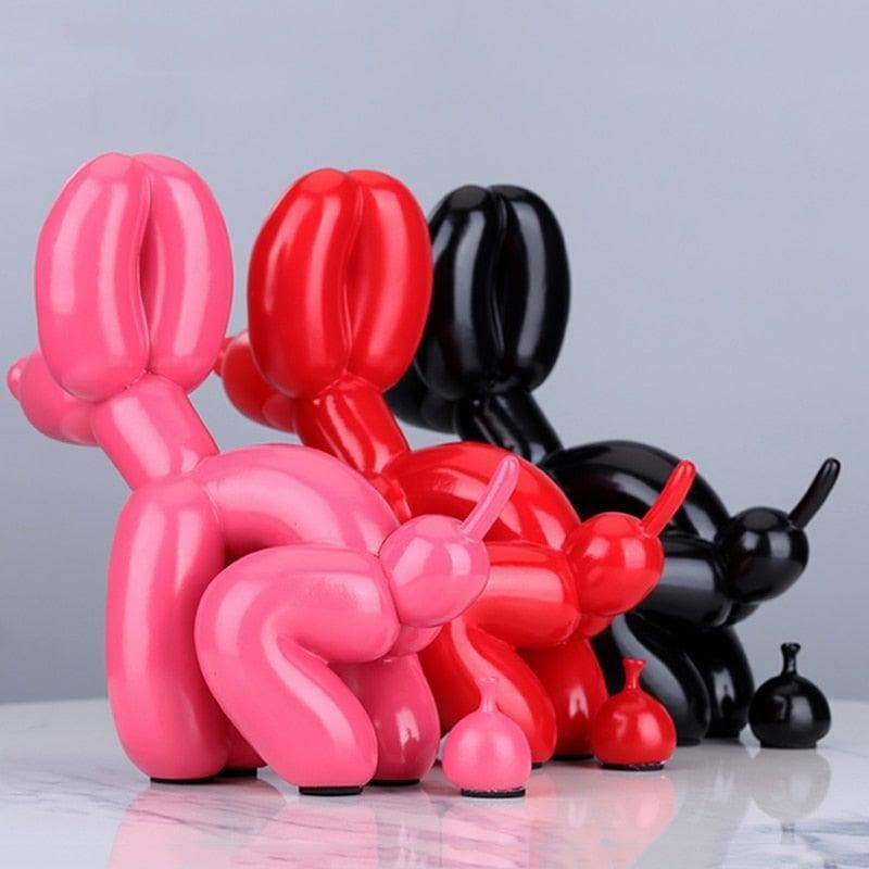 Air Balloon Dog Pooping Figurine