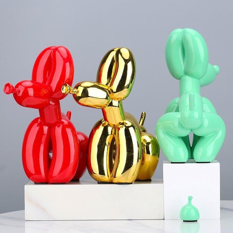 Air Balloon Dog Pooping Figurine