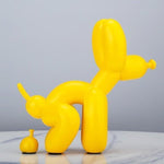 Air Balloon Dog Pooping Figurine Yellow