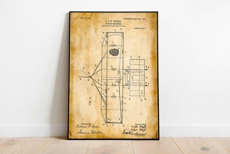 Airplane Patent Print| Framed Art Print - MAIA HOMES