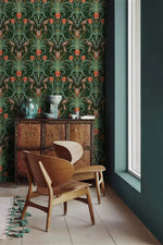 Alaia Vintage Dark Botanical Wallpaper