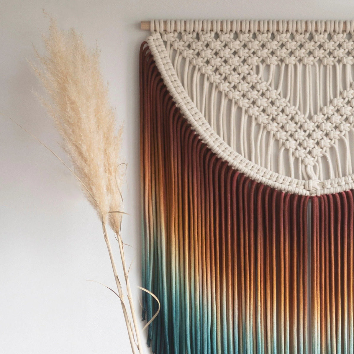 ALEXA Dyed Fiber Art Macrame