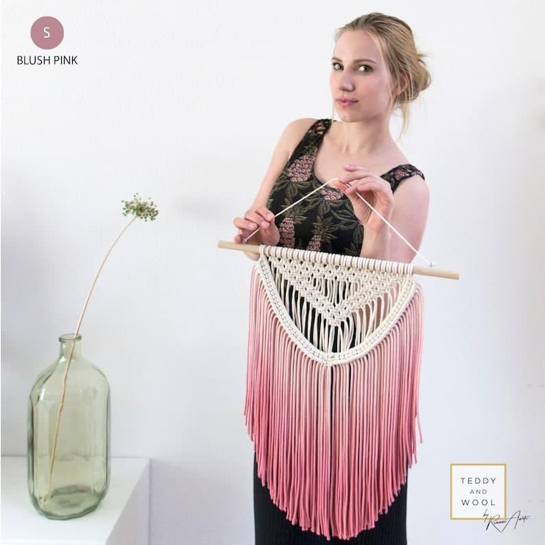 ALEXA Dyed Fiber Art Macrame