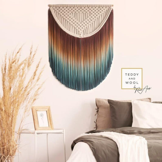 Alexa Handwoven Dip-dyed Macrame Wall Hanging - MAIA HOMES
