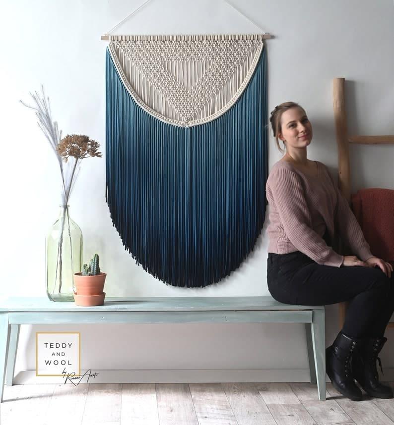 Alexa Handwoven Dip-dyed Macrame Wall Hanging