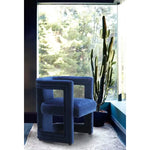 Alina Velvet Club Chair Navy