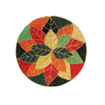 All Season Leaves Round Beaded Placemats - Set of 4