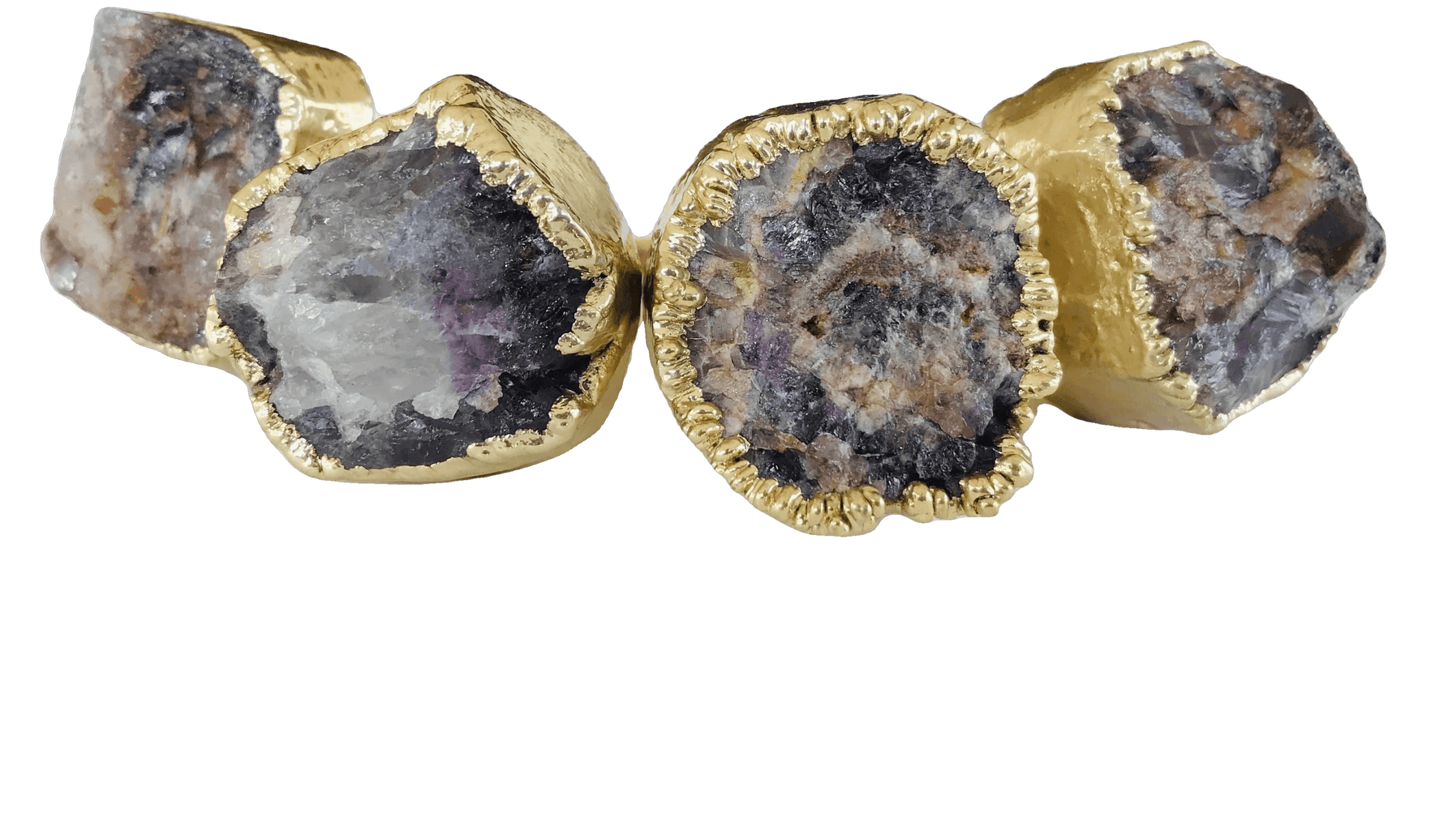 Amethyst Agate Cabinet Door Pull Handle - Set of 4