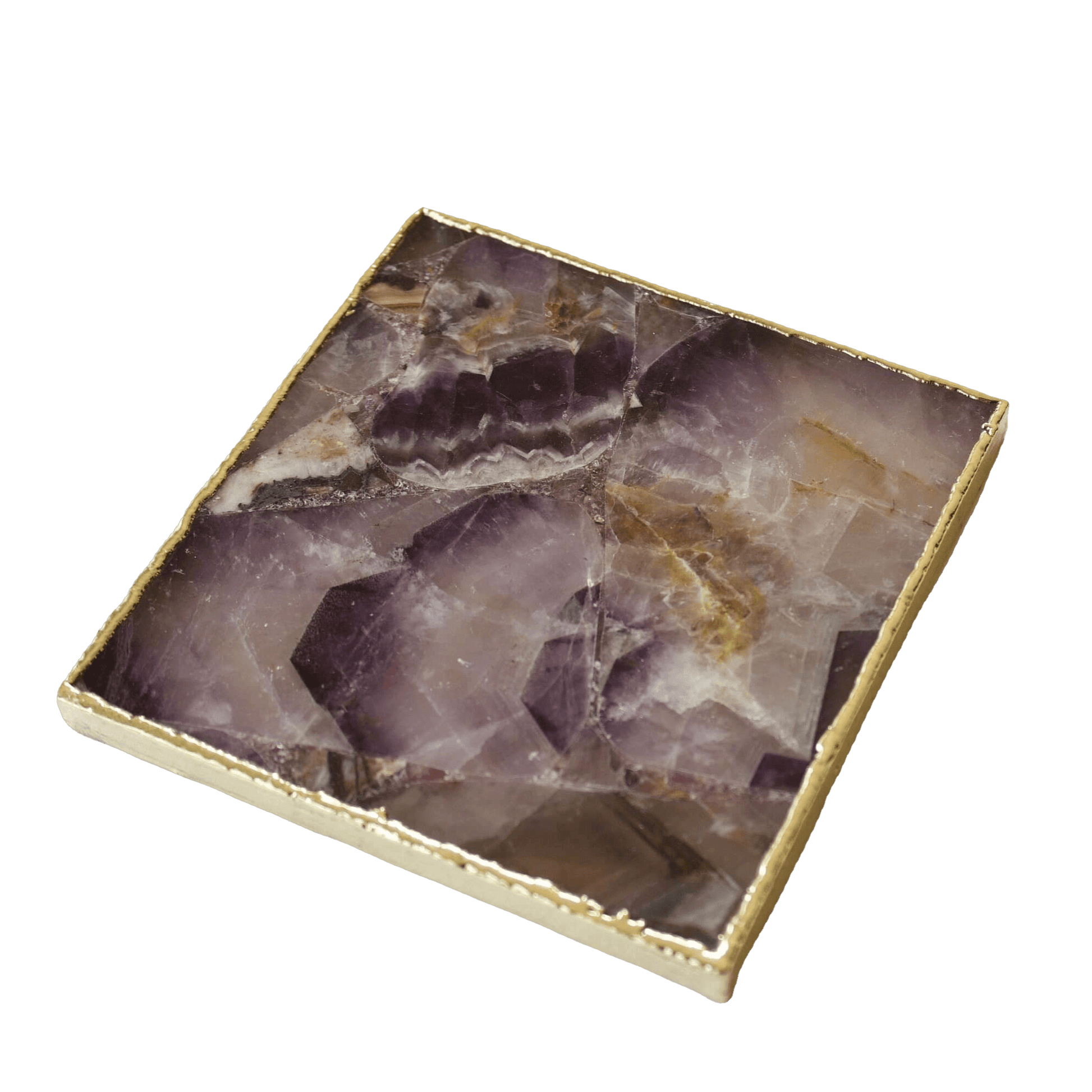 Amethyst Agate Coasters - Set of 4