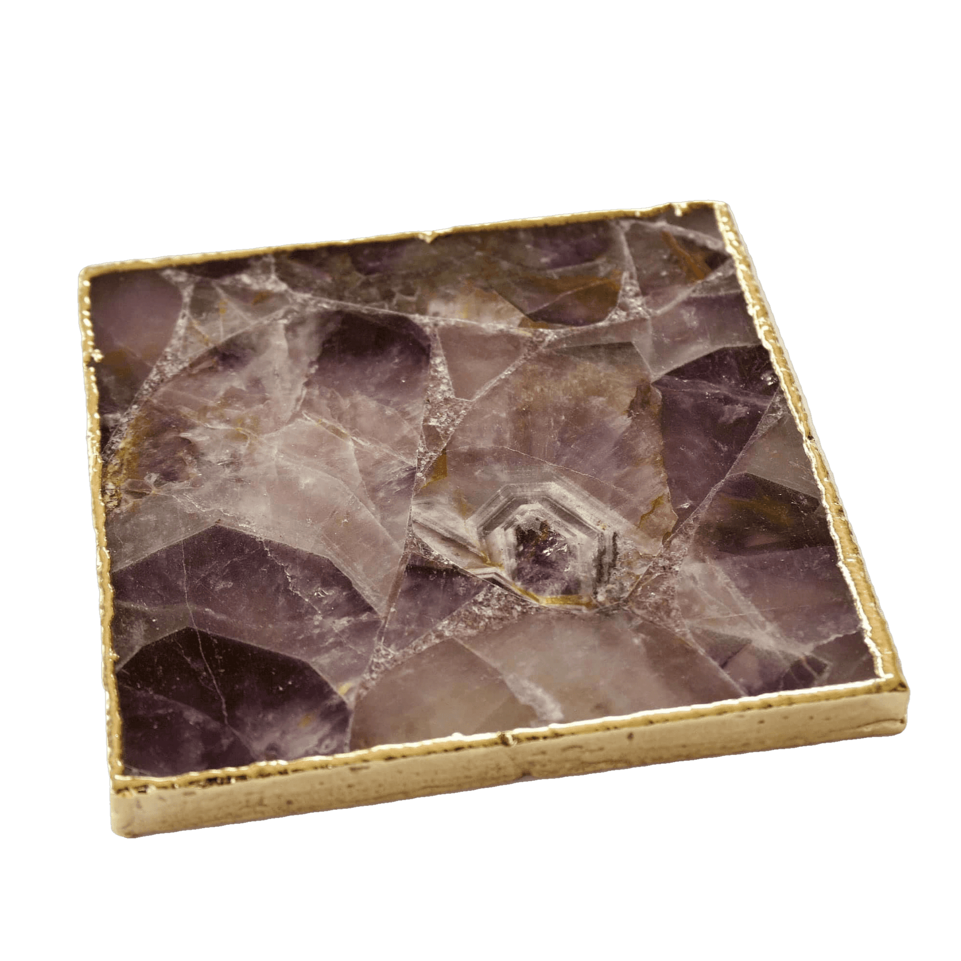 Amethyst Agate Coasters - Set of 4 - MAIA HOMES