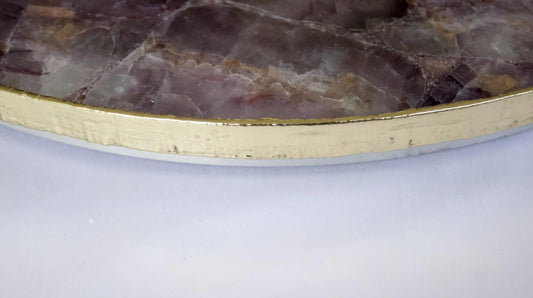 Amethyst Agate Countertop Lazy Susan Centerpiece - MAIA HOMES