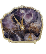 Amethyst Desk Wall Clock Rose Gold