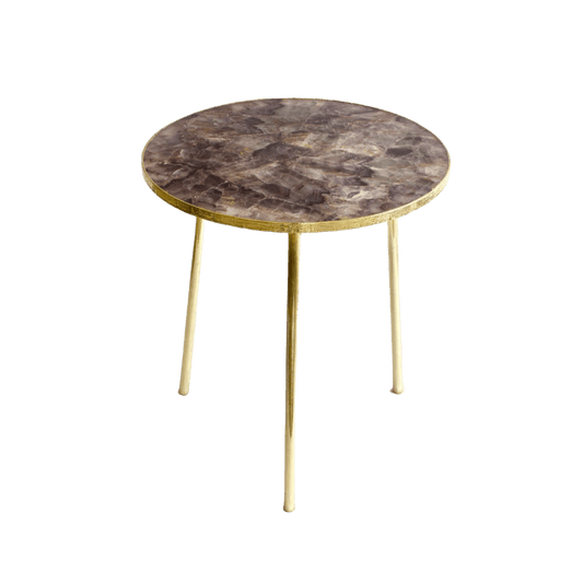 Amethyst Round Coffee Side Table - MAIA HOMES