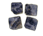 Amethyst Stone Coasters - Set of 4 OS