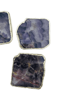 Amethyst Stone Coasters - Set of 4