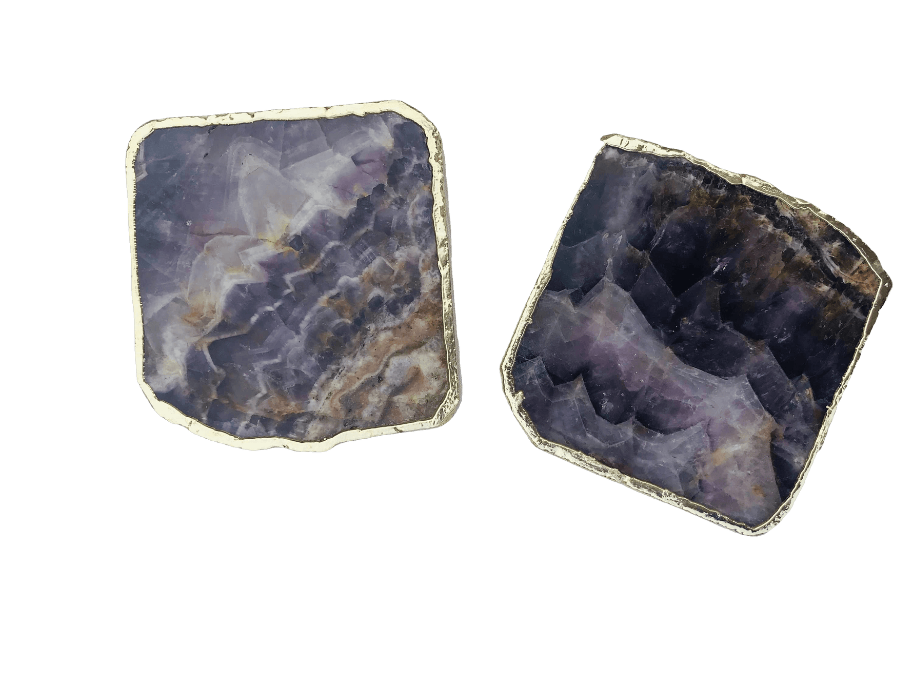 Amethyst Stone Coasters - Set of 4