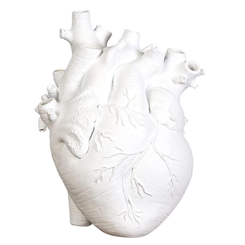 Anatomical Heart Flower Vase Sculpture