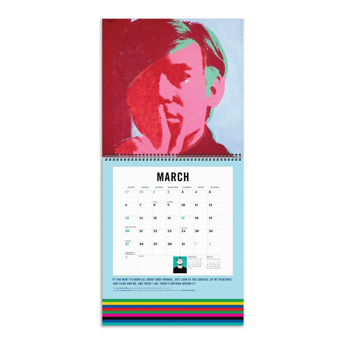 Andy Warhol 2022 Tiered Wall Calendar