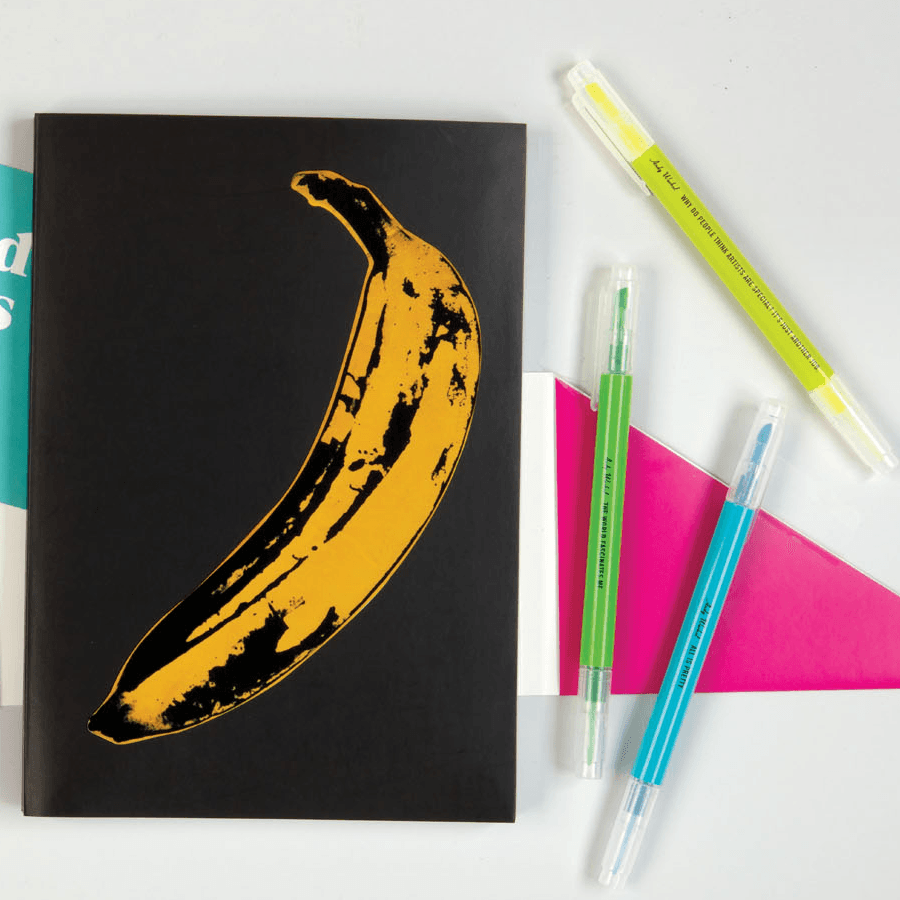 Andy Warhol Banana Journal with Postcard Set